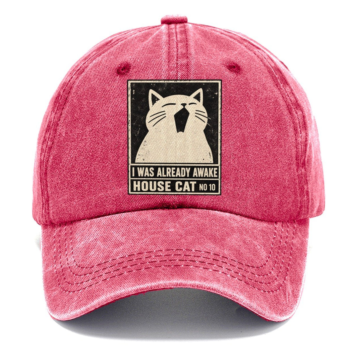 I Was Already Awake Neko Says No Classic Cap – Pomegranate Blush