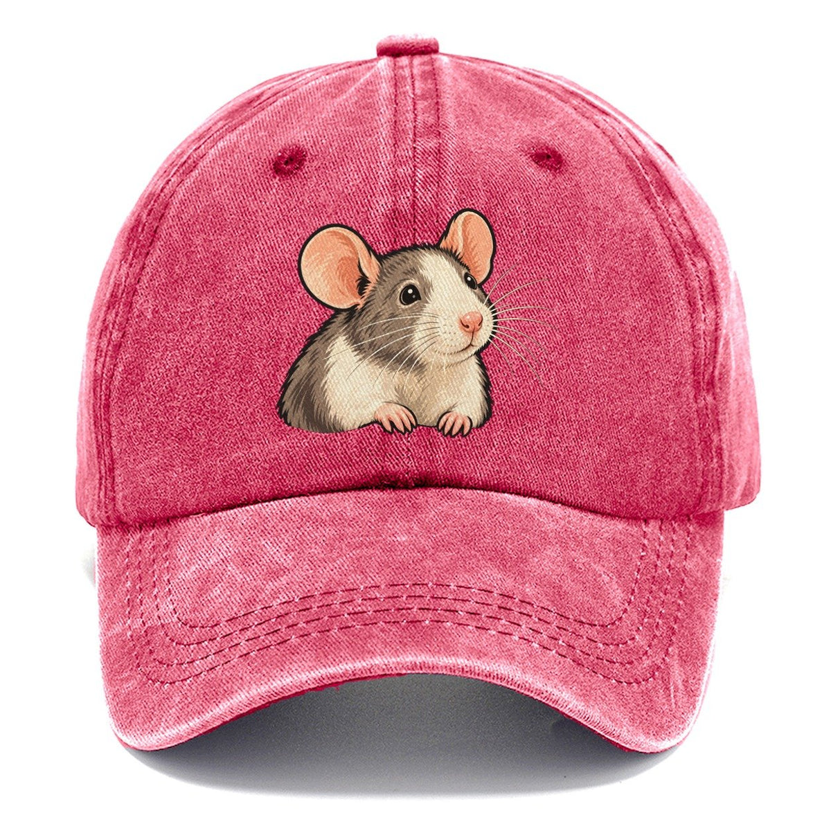 Fancy Rat Bright Nose Small Pet Logos Classic Cap – Pomegranate Blush