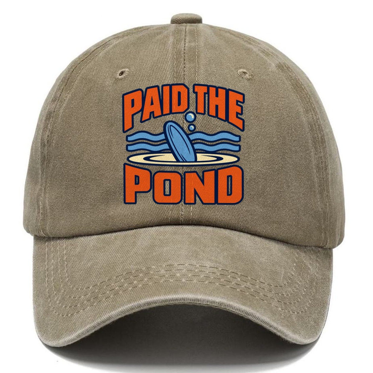 Paid The Pond Disc Golf Classic Cap – Warm Sand