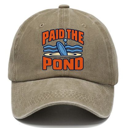 Paid The Pond Disc Golf Classic Cap – Warm Sand