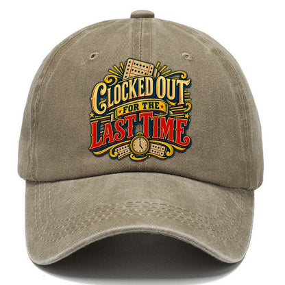 Clocked Out For The Last Time Retired Living Classic Cap – Warm Sand