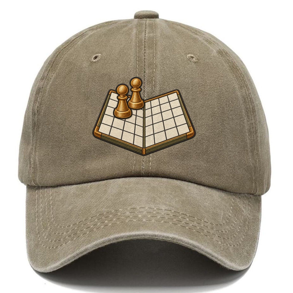 Open Folded Board With Two Pawns Board Games Classic Cap – Warm Sand