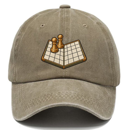 Open Folded Board With Two Pawns Board Games Classic Cap – Warm Sand