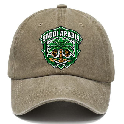 Saudi Arabia Retro Badge Country Logos Classic Cap – Warm Sand