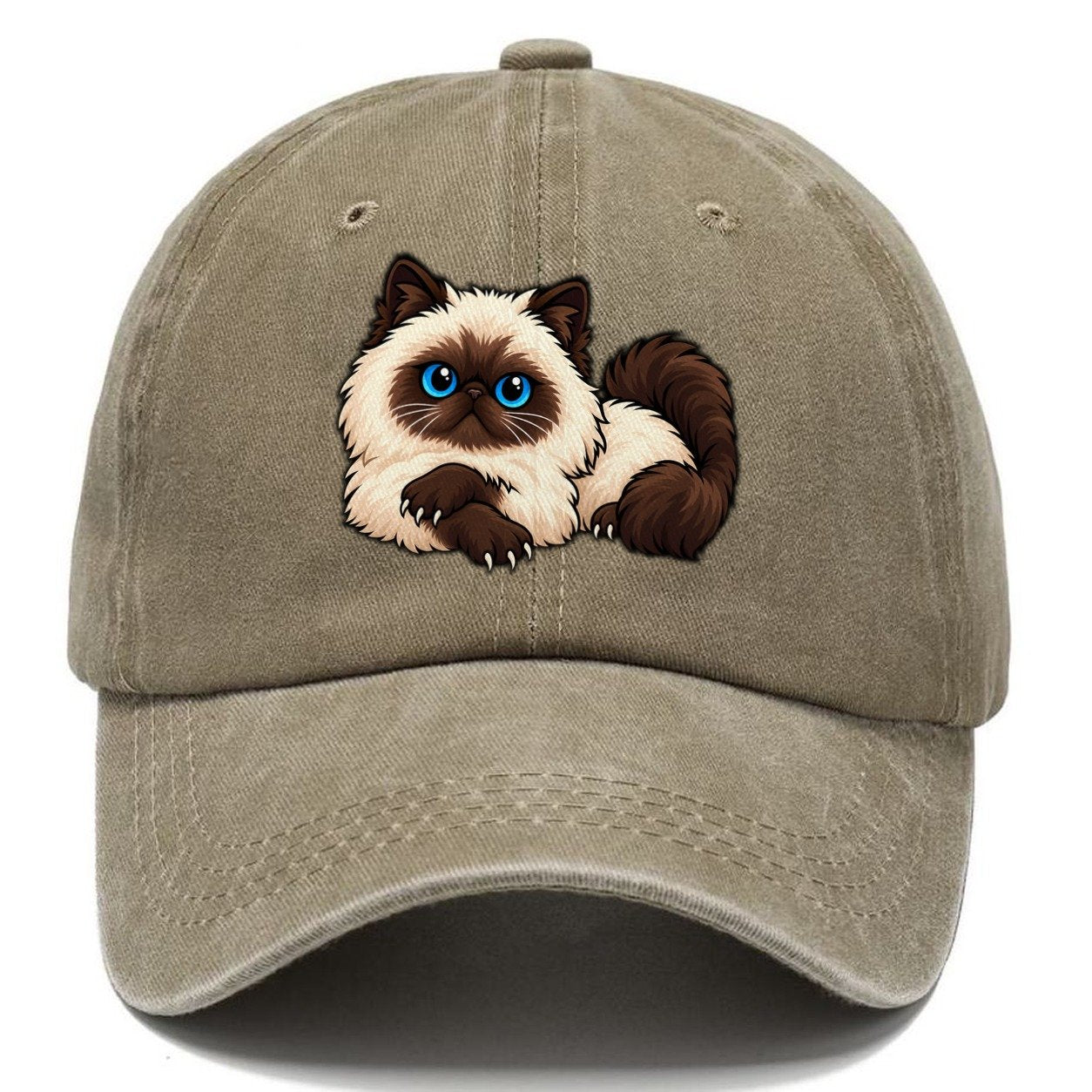Himalayan Lounging Peeking Cats Classic Cap – Warm Sand