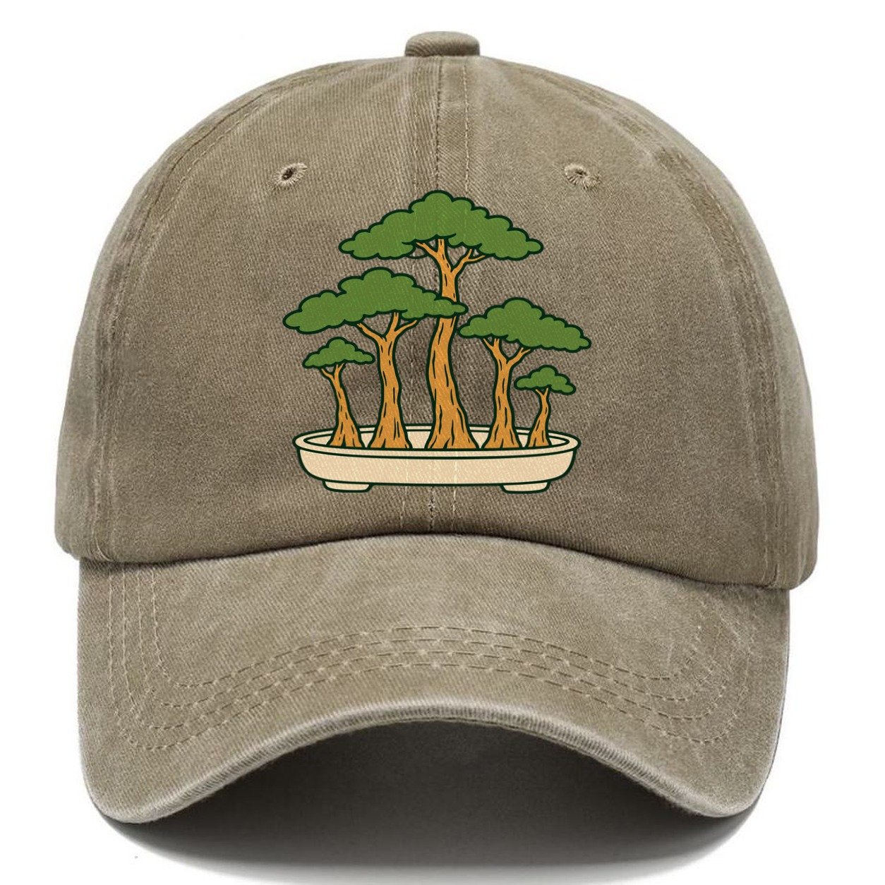 Miniature Forest Grouping Bonsai Classic Cap – Warm Sand