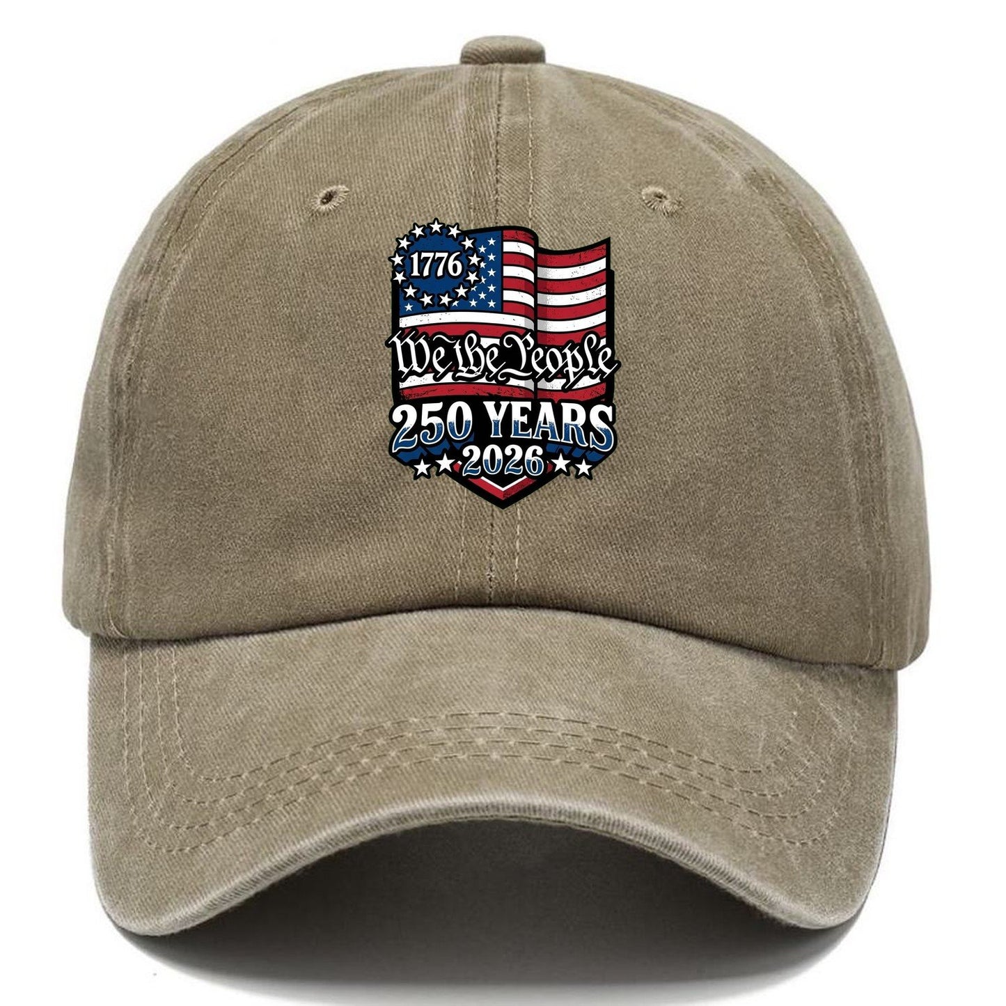 We The People Flag Classic Cap – Warm Sand