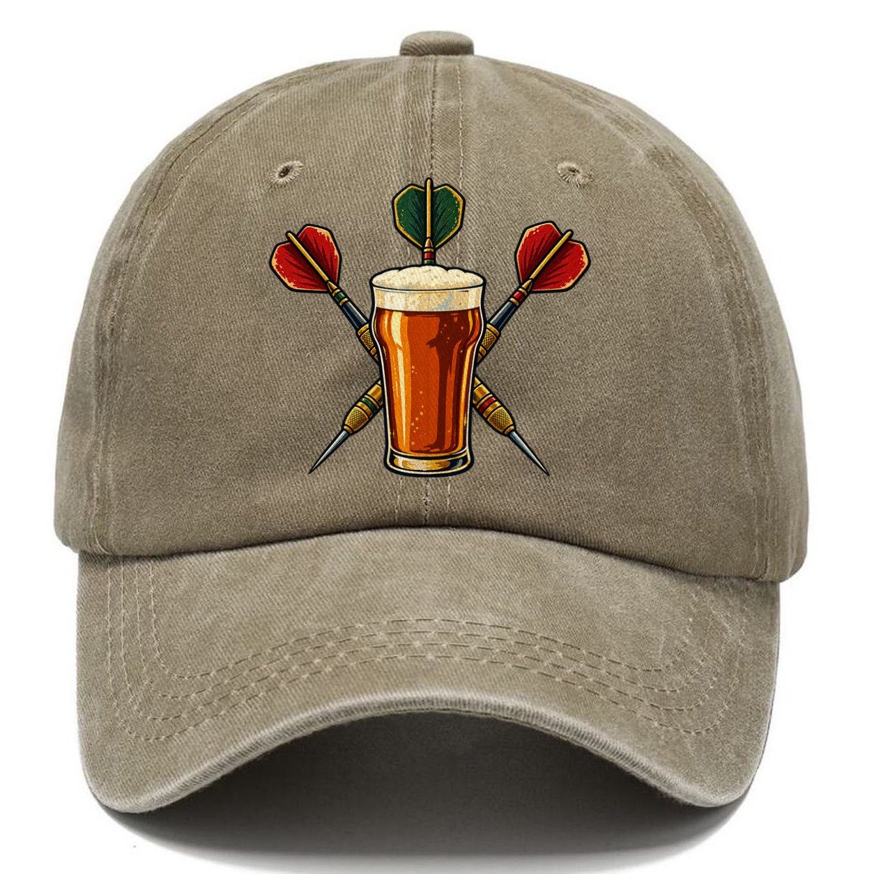 Pub Darts And Unbranded Pint Uk Culture Heritage Classic Cap – Warm Sand