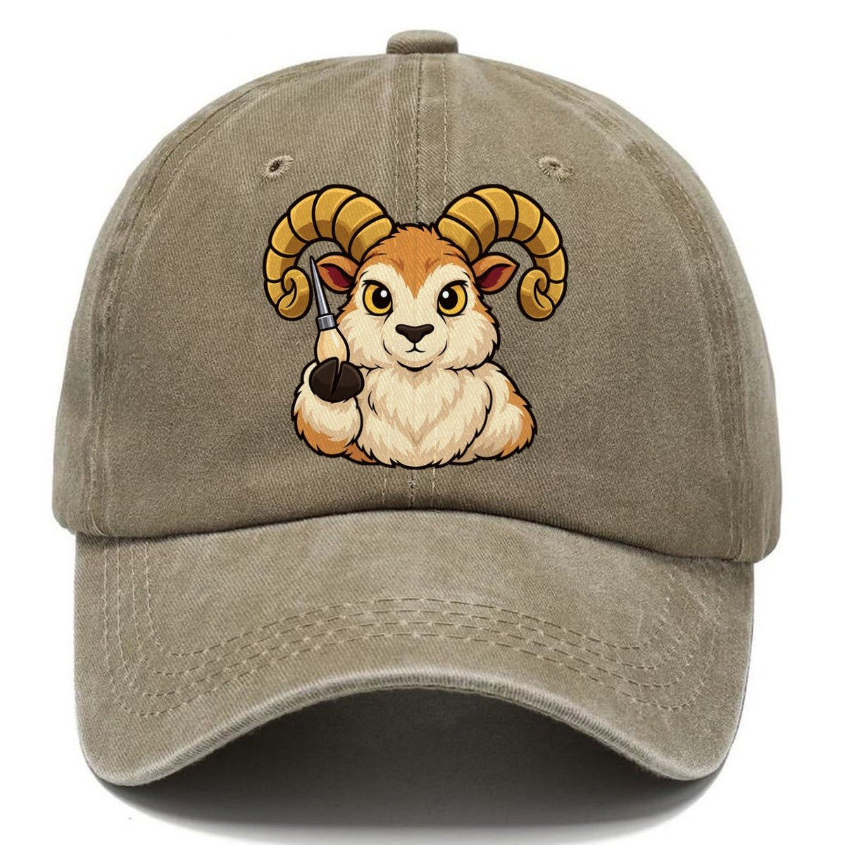 Ram With An Awl Leathercraft Classic Cap – Warm Sand