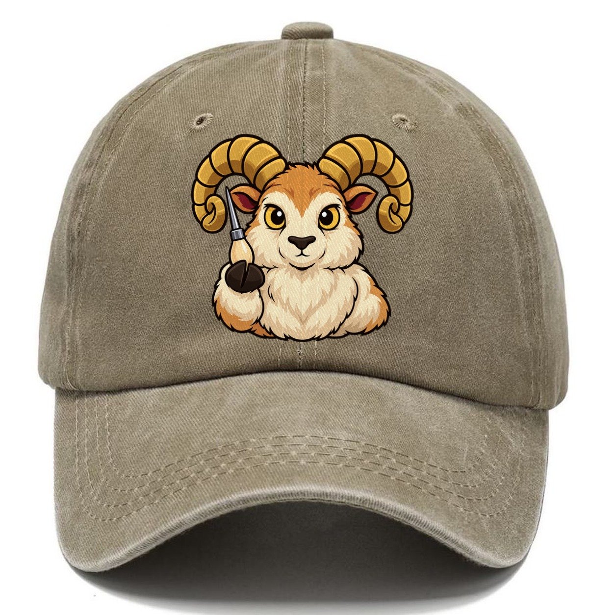 Ram With An Awl Leathercraft Classic Cap – Warm Sand