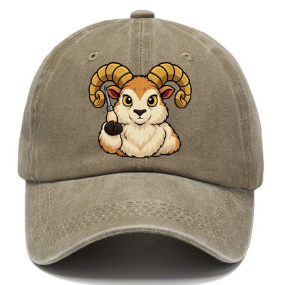 Ram With An Awl Leathercraft Classic Cap – Warm Sand
