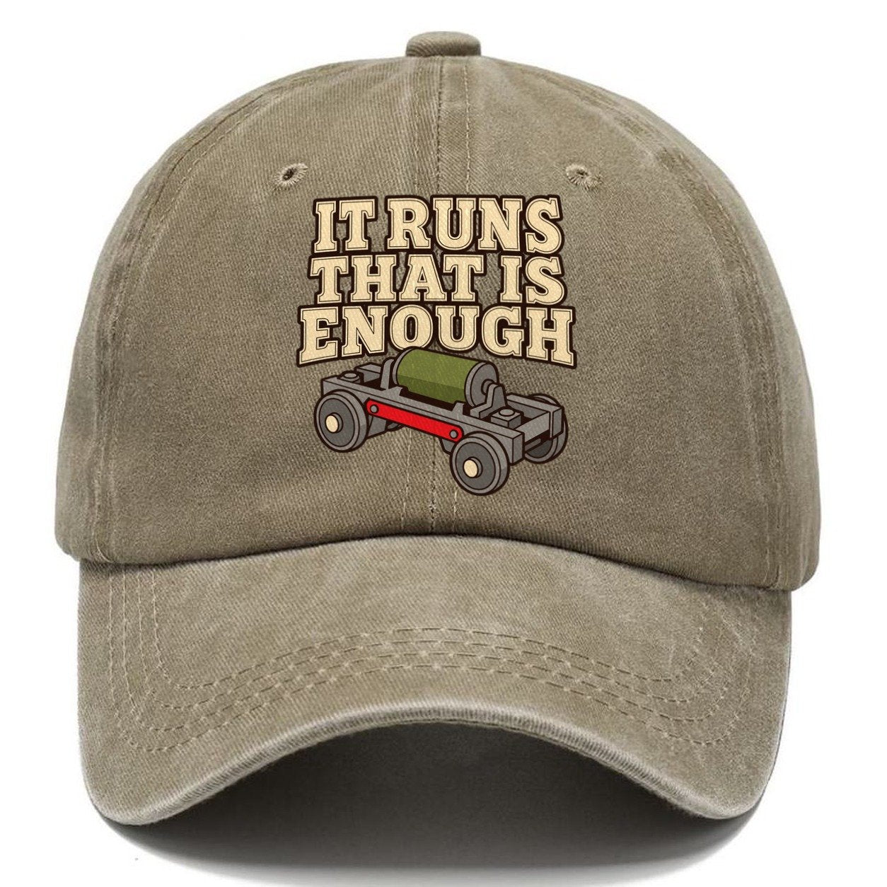 It Runs That Is Enough Model Railways Classic Cap – Warm Sand