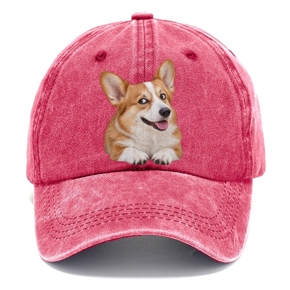 Corgi Side Eye Portrait Everyday Originals Classic Cap – Pomegranate Blush