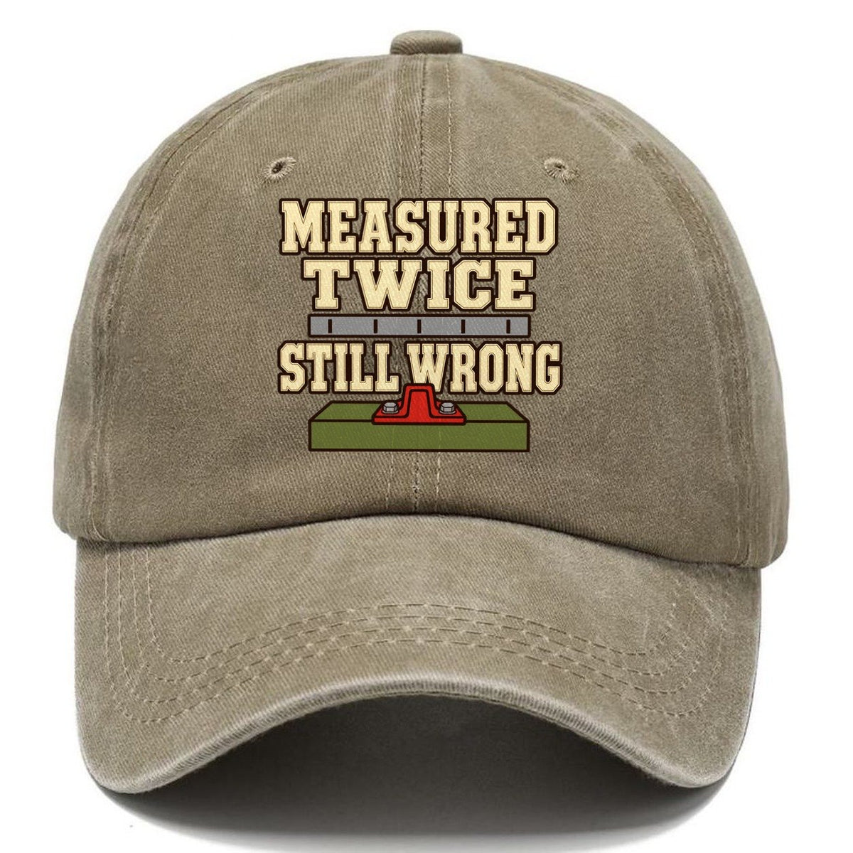 Measured Twice Still Wrong Model Railways Classic Cap – Warm Sand