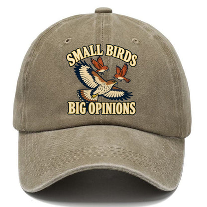 Small Birds Big Opinions Birdwatching Classic Cap – Warm Sand