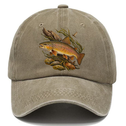 Brown Trout Specimen Study Fishing Club Classic Cap – Warm Sand