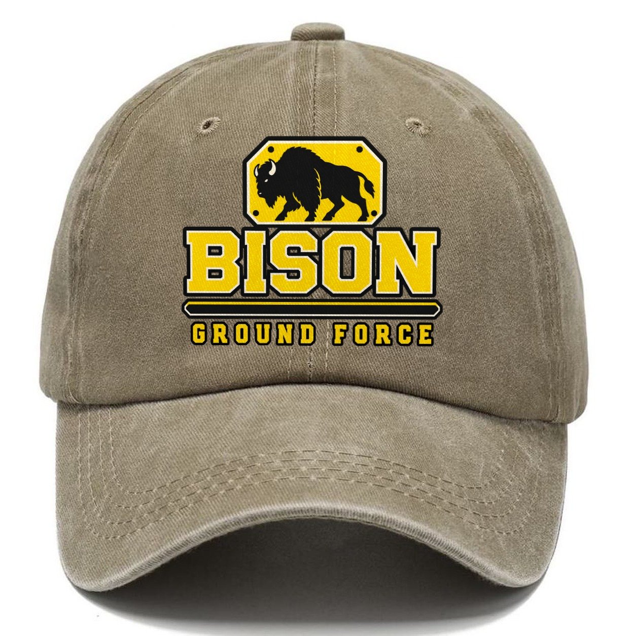Bison Ground Force Heavy Duty Classic Cap – Warm Sand
