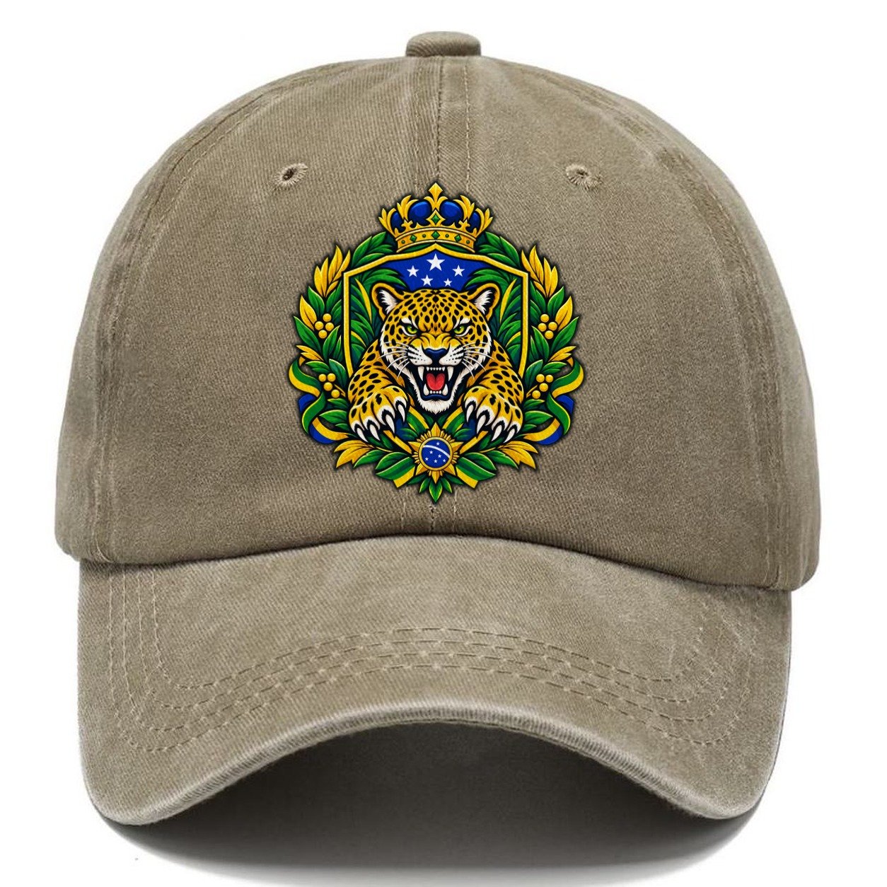 Brazil Heraldic Crest Country Logos Classic Cap – Warm Sand