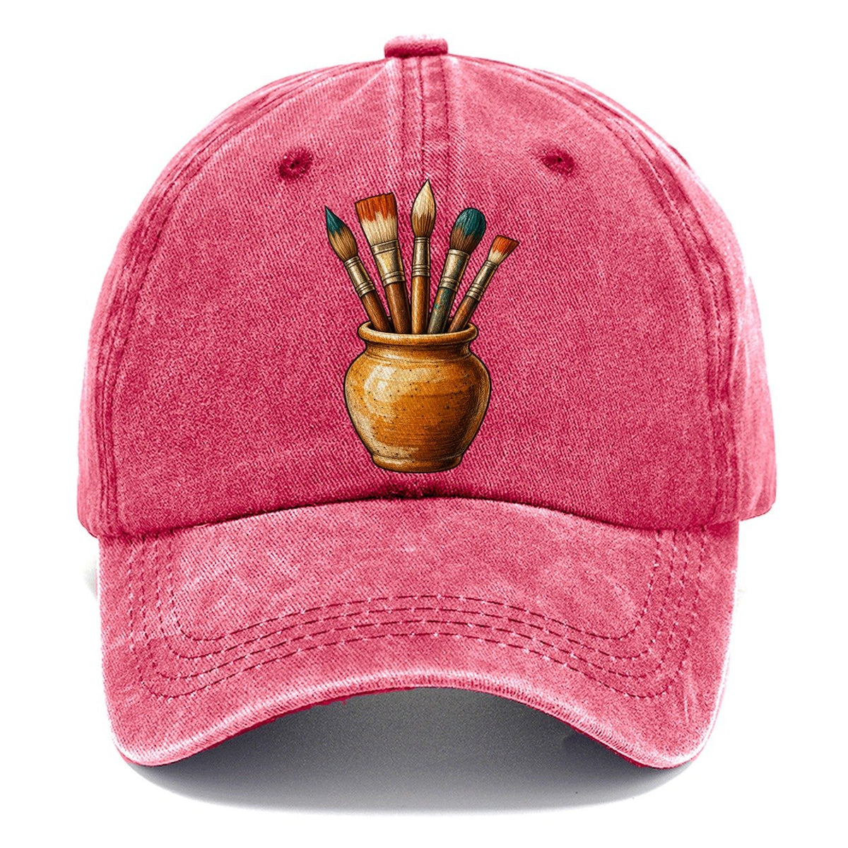 Paintbrush Jar In Ochre Pastimes Companions Classic Cap – Pomegranate Blush
