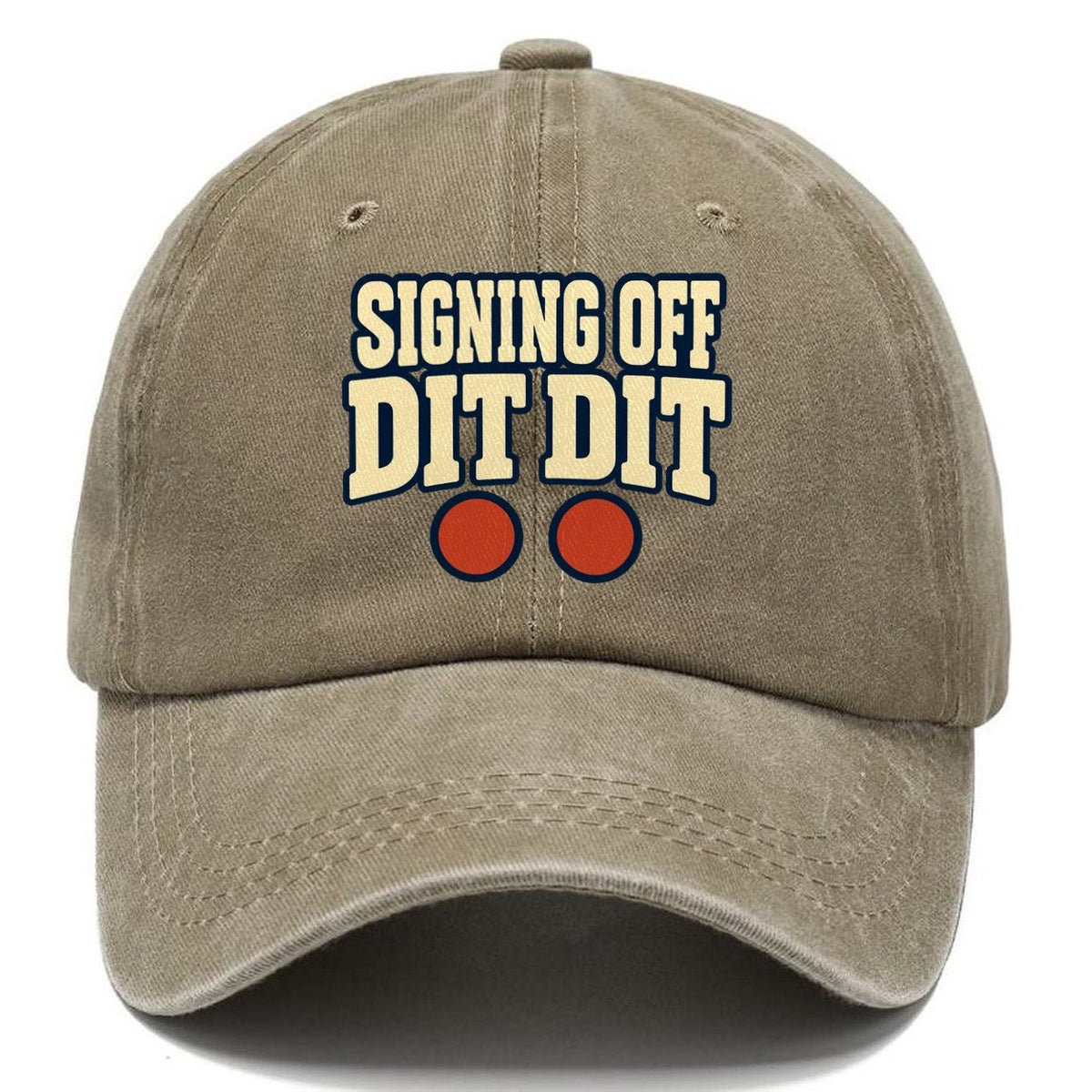 Signing Off Dit Dit Amateur Radio Classic Cap – Warm Sand