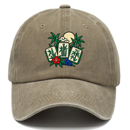 Bamboo Garden Mahjong Game Night Classic Cap – Warm Sand