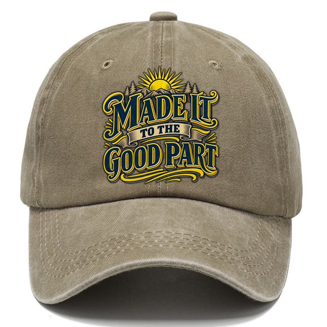 Made It To The Good Part Retired Living Classic Cap – Warm Sand