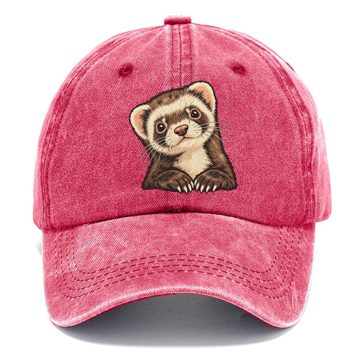 Ferret Peek Small Pet Logos Classic Cap – Pomegranate Blush
