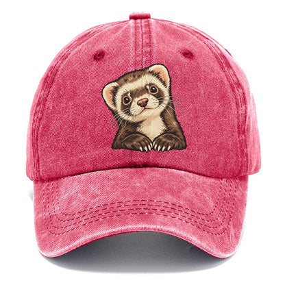 Ferret Peek Small Pet Logos Classic Cap – Pomegranate Blush