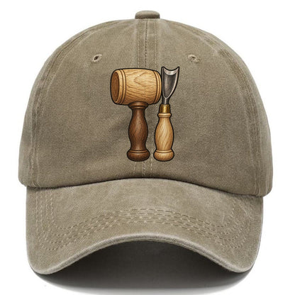 Carvers Mallet And Gouge Woodworking Classic Cap – Warm Sand
