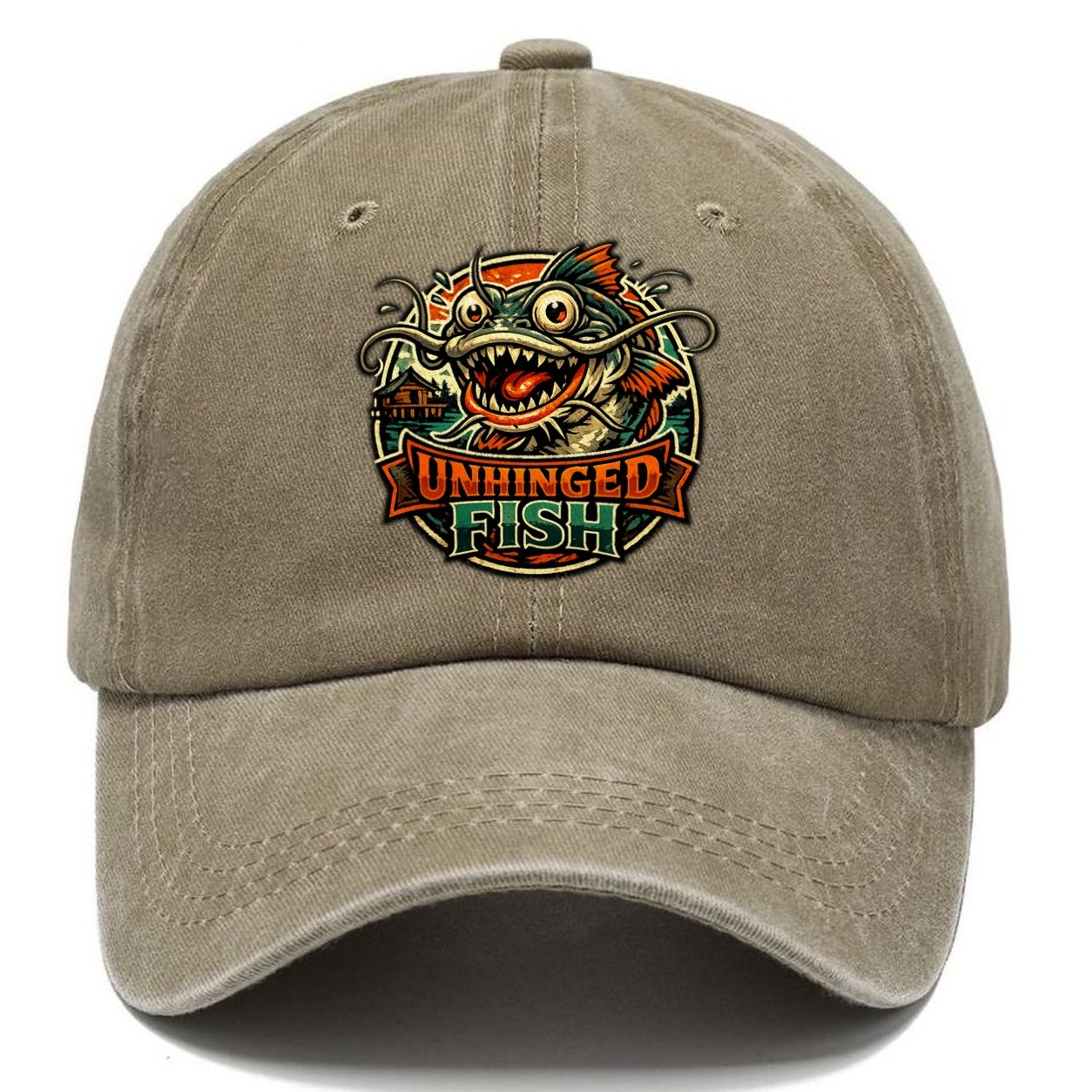 Unhinged Fish Catfish Classic Cap – Warm Sand