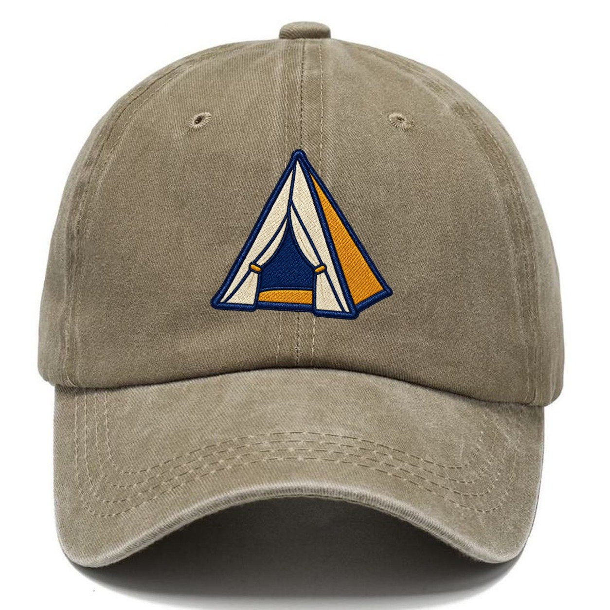 Dome Camping Tent Tiny Solo Marks Classic Cap – Warm Sand