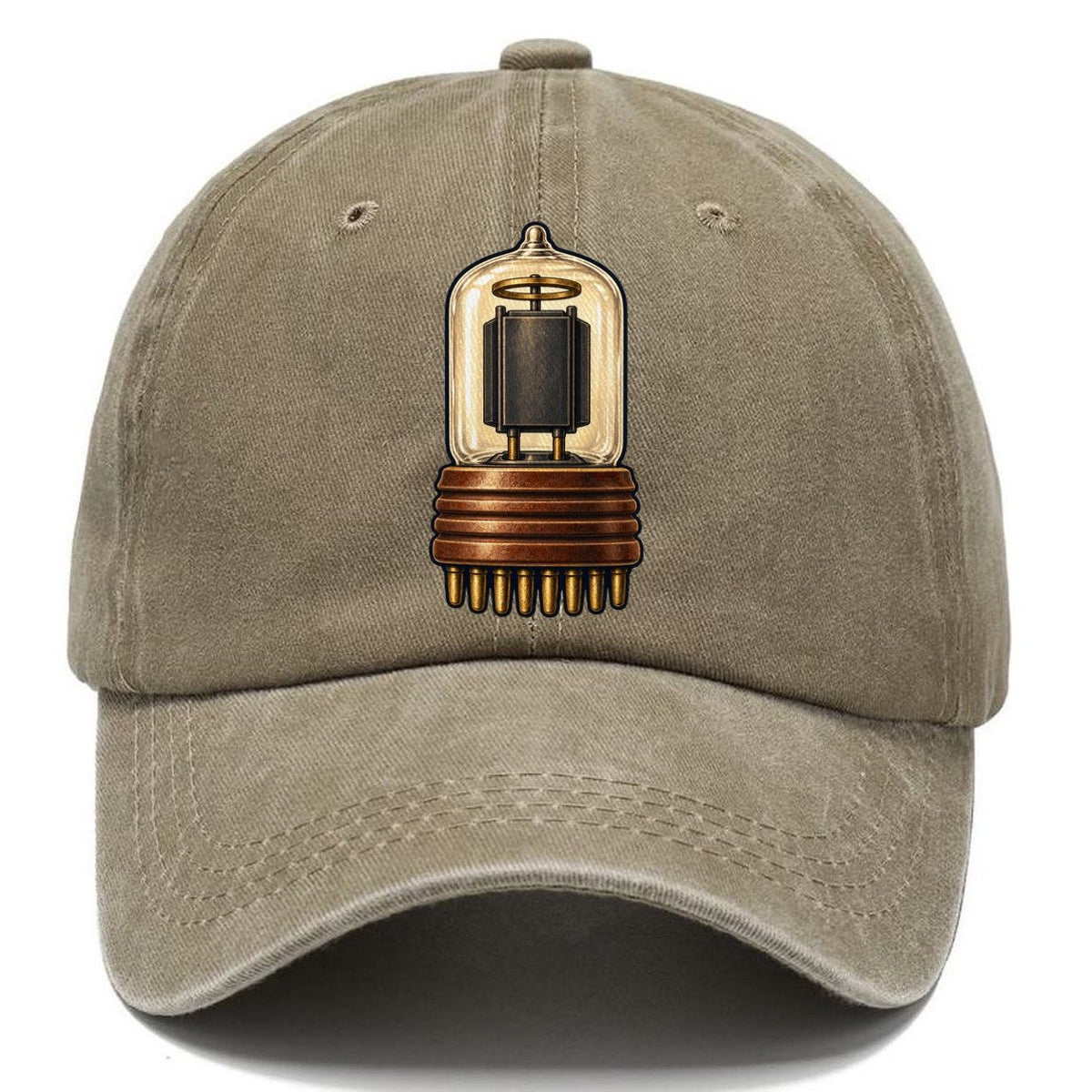 Radio Valve And Brass Pins Amateur Radio Classic Cap – Warm Sand
