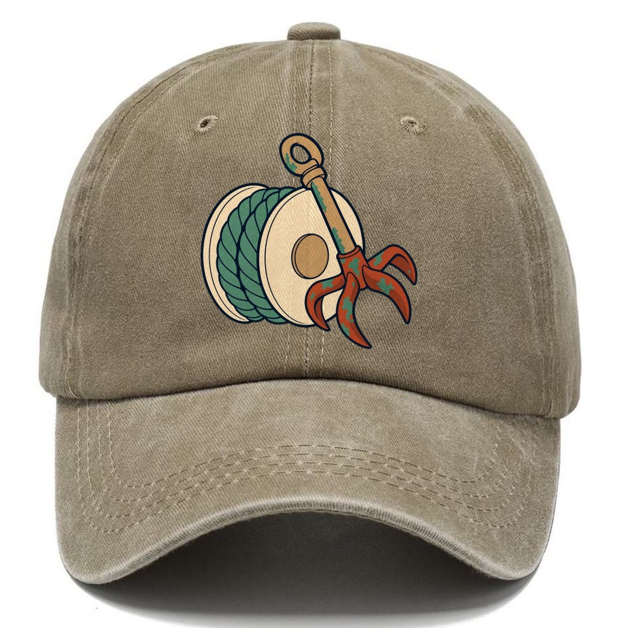 Grapple And Line Spool Treasure Hunting Classic Cap – Warm Sand