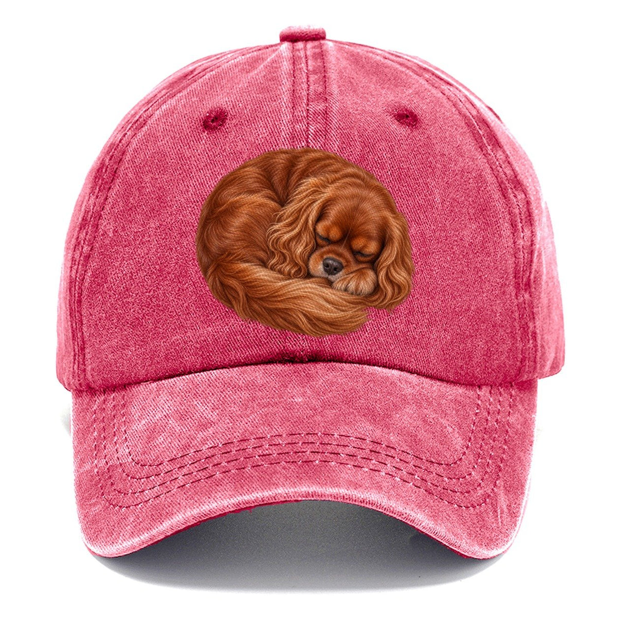 Cavalier Ruby Crescent Nap Pastimes Companions Classic Cap – Pomegranate Blush