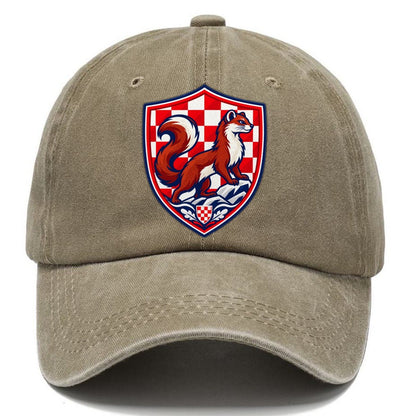Croatia Minimal Emblem Country Logos Classic Cap – Warm Sand