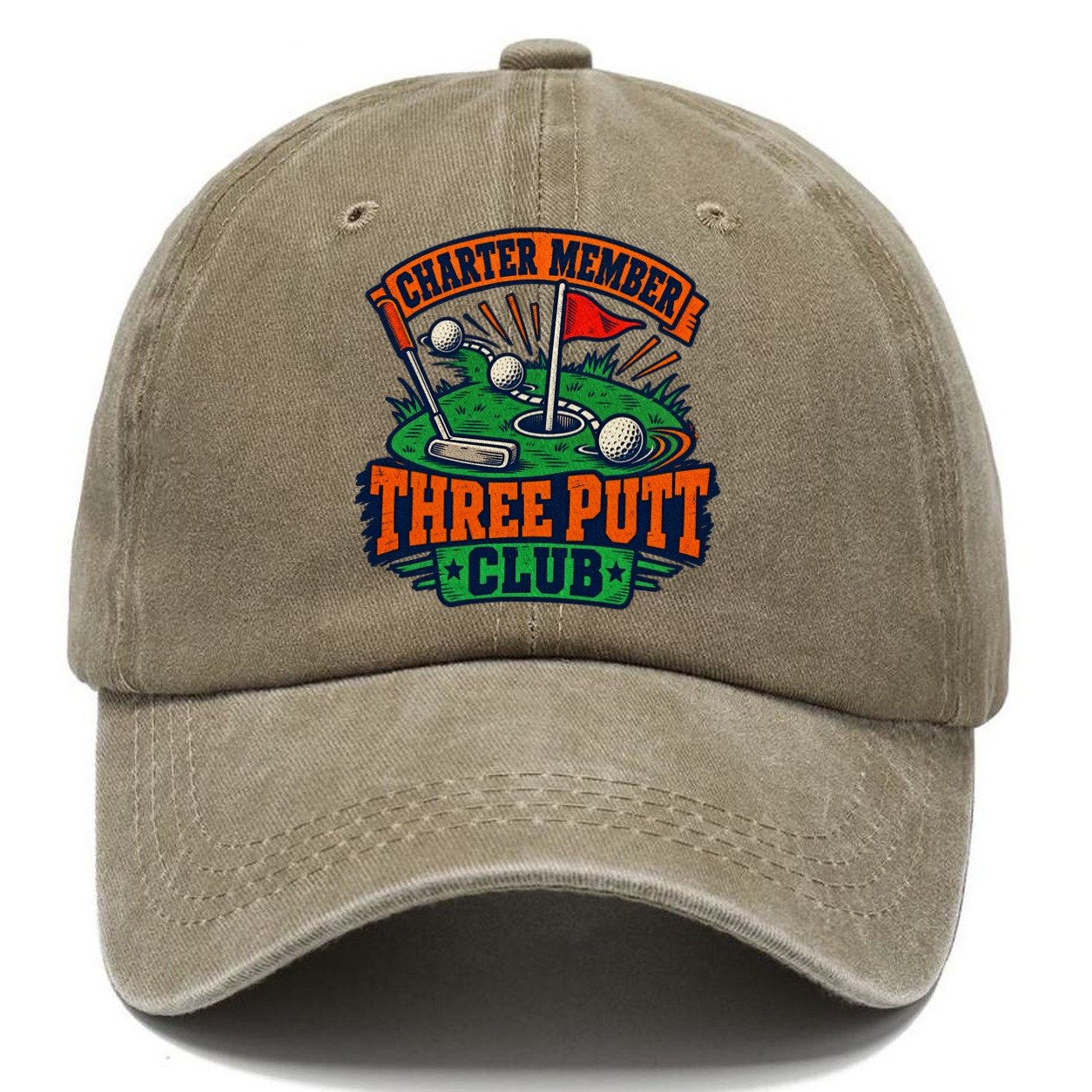 Three Putt Club Golf Life Classic Cap – Warm Sand