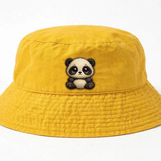 Baby Giant Panda Cub Kids Bucket Hat – Yellow
