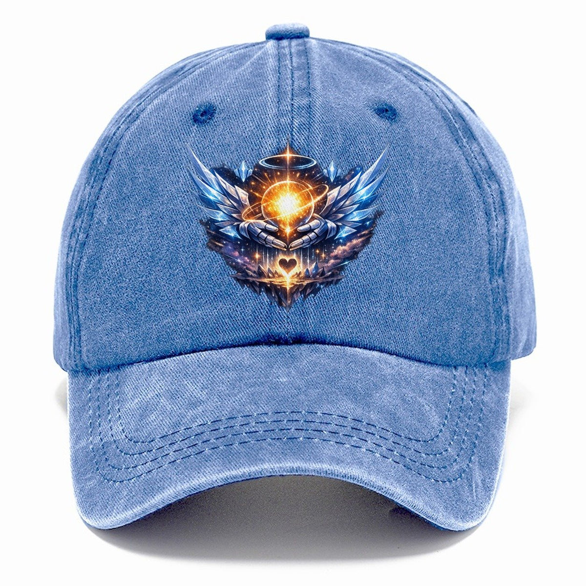 Robotic Hands Glowing Orb Classic Cap – Summer Sky