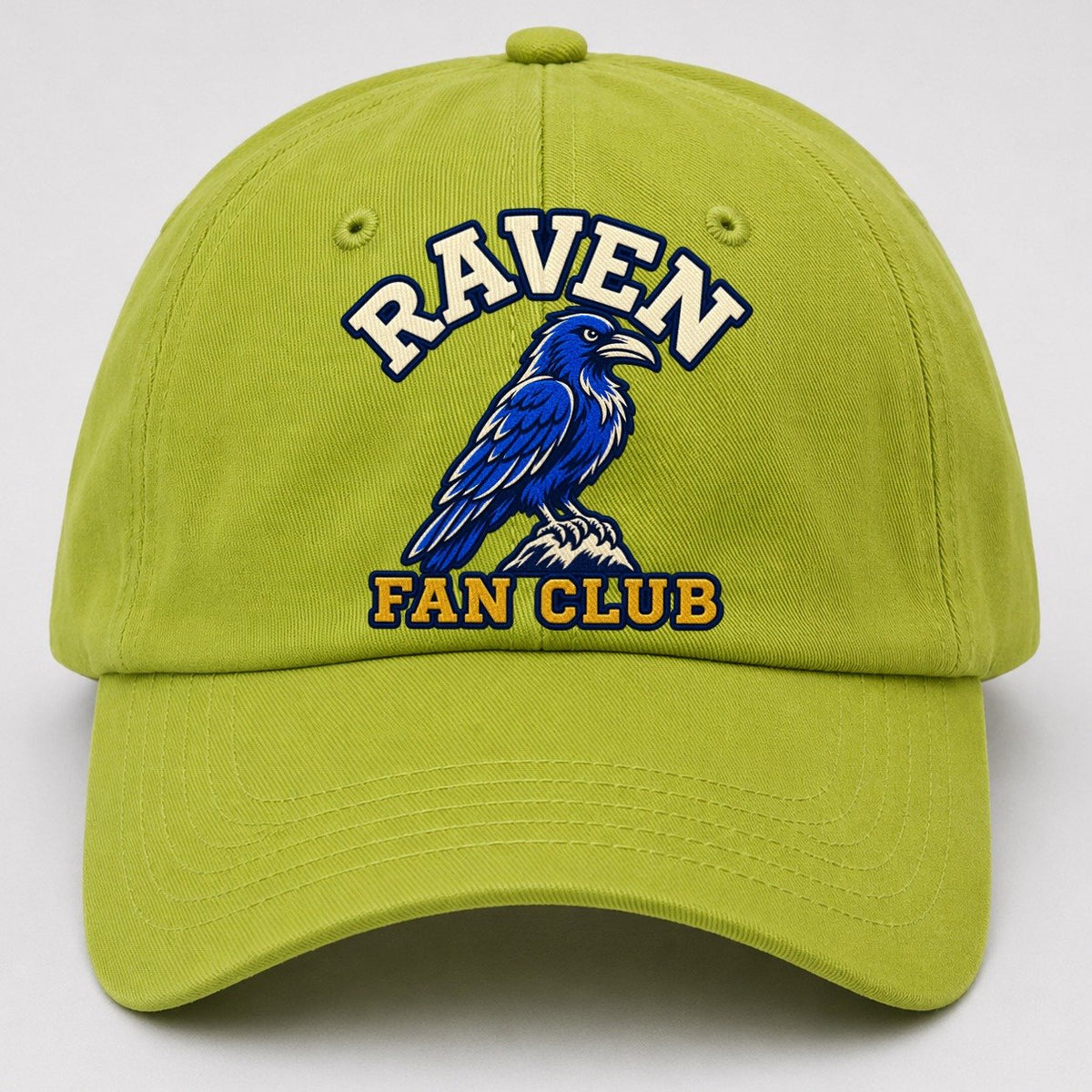 Raven Fan Club Baseball Cap – Fluorescent Green