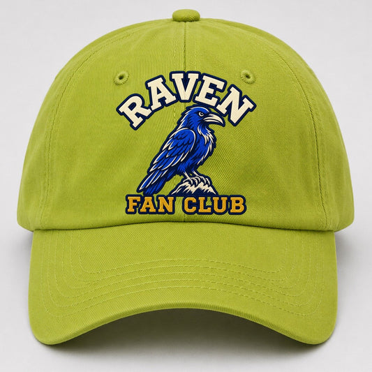 Raven Fan Club Baseball Cap – Fluorescent Green