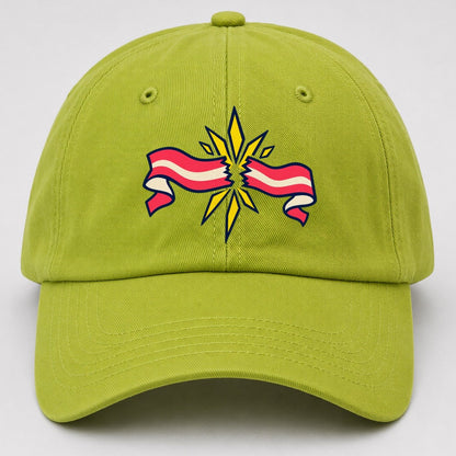 Finish Tape Burst 90S Running Clubs Baseball Cap – Fluorescent Green
