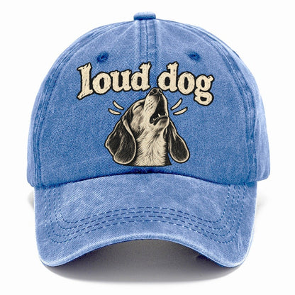 A Howling Beagle Head Tipped Back Bark For Me Classic Cap – Summer Sky
