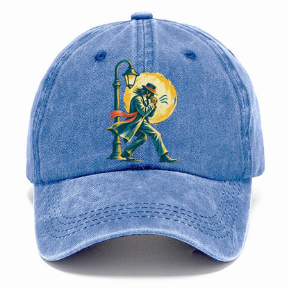 Man in Hat by Lamppost Classic Cap – Summer Sky