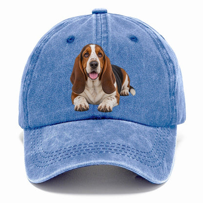 Basset Hound Lying Down Top Breeds Classic Cap – Summer Sky