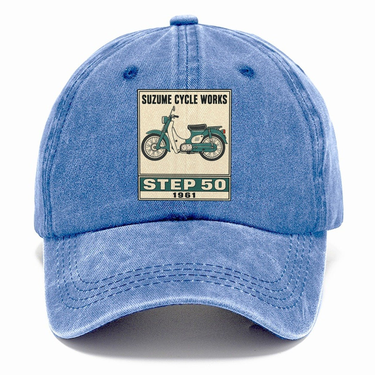 Suzume Step 50 Showa Speed Plates Classic Cap – Summer Sky