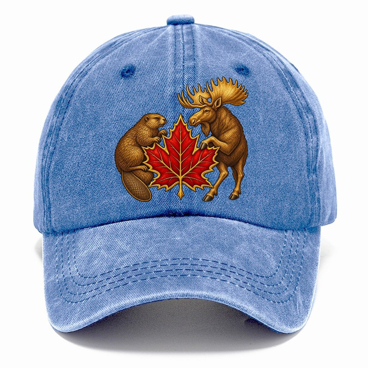 Canada Beaver And Moose Classic Cap – Summer Sky