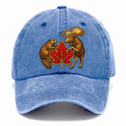 Canada Beaver And Moose Classic Cap – Summer Sky