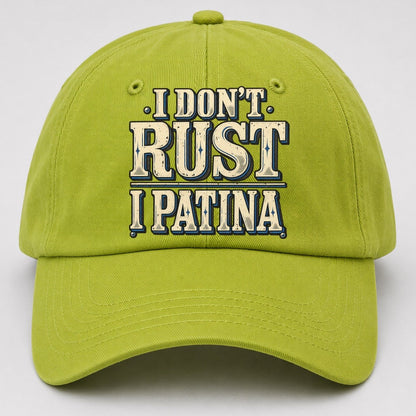I Don T Rust I Patina American Wit Baseball Cap – Fluorescent Green