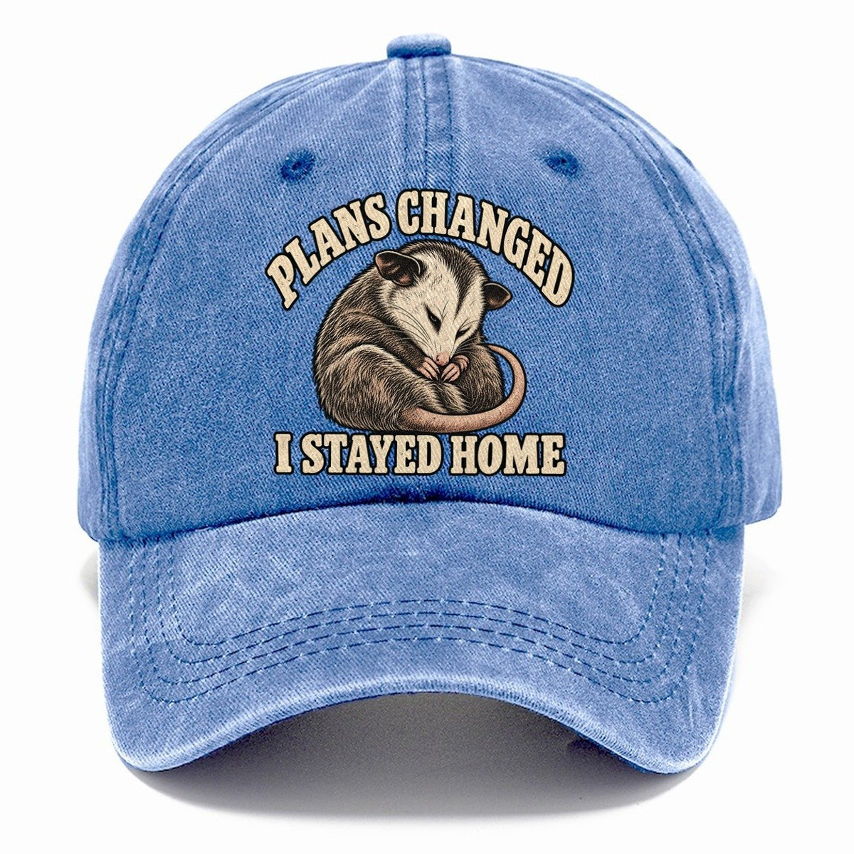 Opossum Staying Home Character Club Classic Cap – Summer Sky