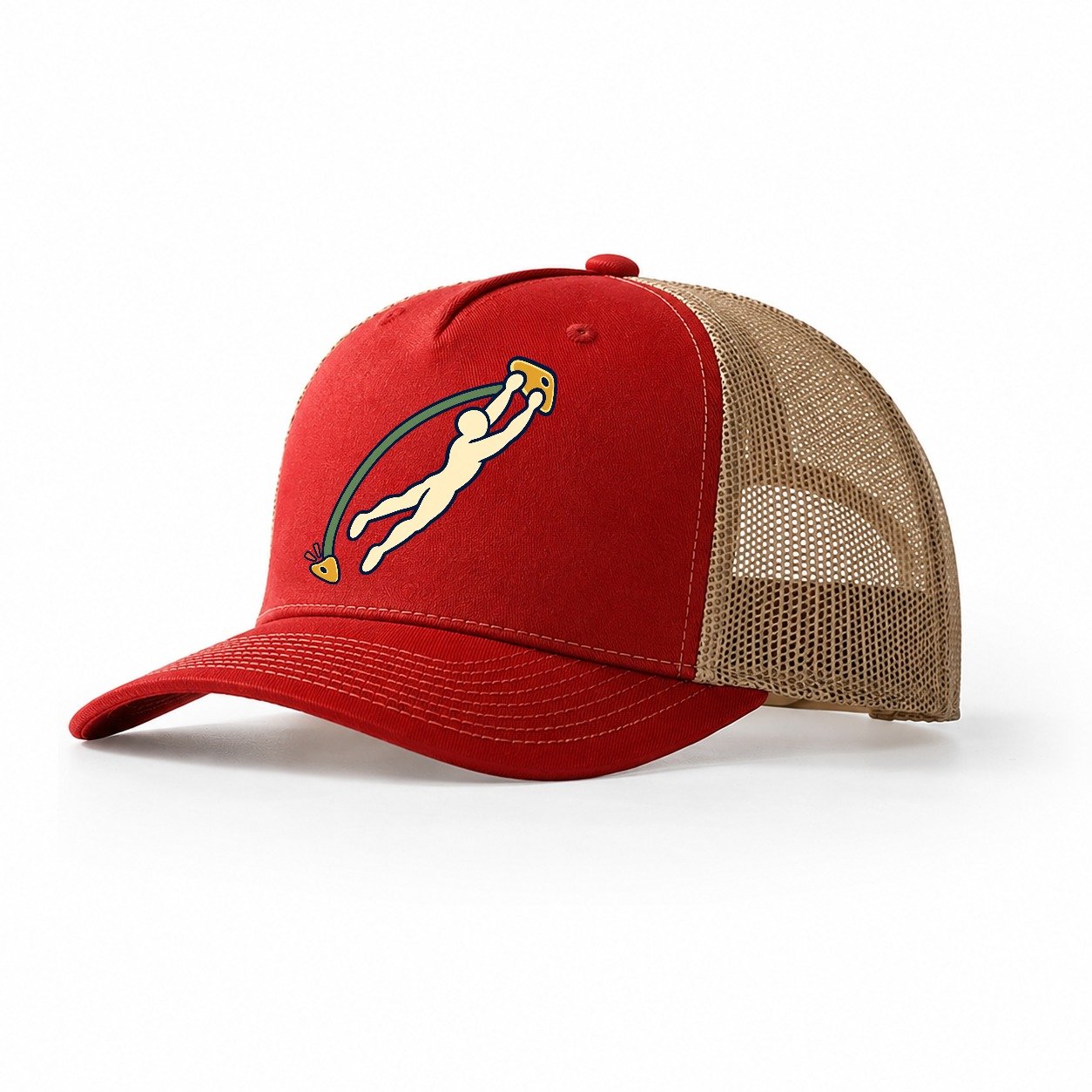 Dyno Apex Position Rock Climbing Trucker Hat – Red Khaki